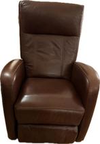 Himolla Relaxfauteuil Bruin Leder - Sta Op Stoel, Huis en Inrichting, Fauteuils, Ophalen, Gebruikt, Minder dan 75 cm, Leer