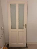 Afgelakte binnendeur met glas van het merk Cando, Ophalen, Minder dan 80 cm, Binnendeur, Zo goed als nieuw