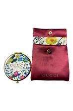 Gucci Beauty spiegel met satijnen pouch, Ophalen of Verzenden, Rond, Minder dan 50 cm, Minder dan 100 cm