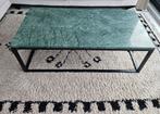 Moderne Salontafel met groen marmeren blad, Huis en Inrichting, Tafels | Salontafels, Gebruikt, 100 tot 150 cm, Minder dan 50 cm