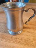 Tinnen beker met handvat, Antiek en Kunst, Antiek | Tin, Ophalen of Verzenden