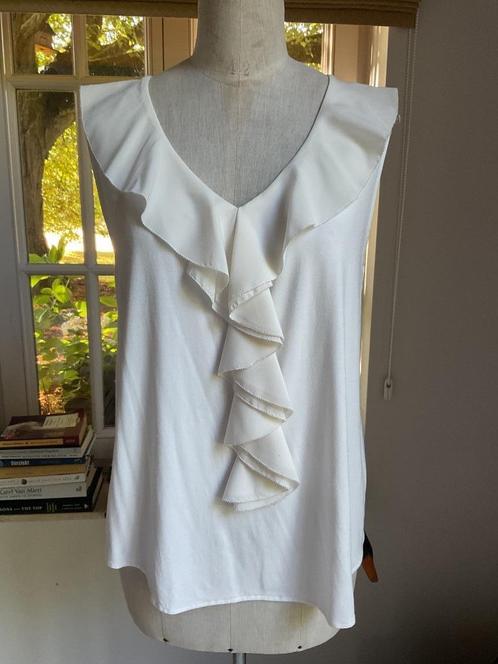 Mouwloos zomerbloesje , maat L, Kleding | Dames, Blouses en Tunieken, Gedragen, Wit, Ophalen of Verzenden