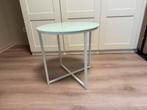 Fraaie Witte Ronde Bijzettafel, Minder dan 55 cm, Modern Design, Metaal of Aluminium, Rond