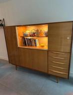 Mid century dressoir kast with bar vintage wandkast, Huis en Inrichting, Kasten | Dressoirs, Ophalen of Verzenden, Zo goed als nieuw