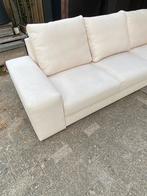 !!ACTIE!! GEBROKEN WITTE LUXE HOEKBANK, GRATIS LEVERING, Verzenden, Hoekbank, Metaal, Zo goed als nieuw
