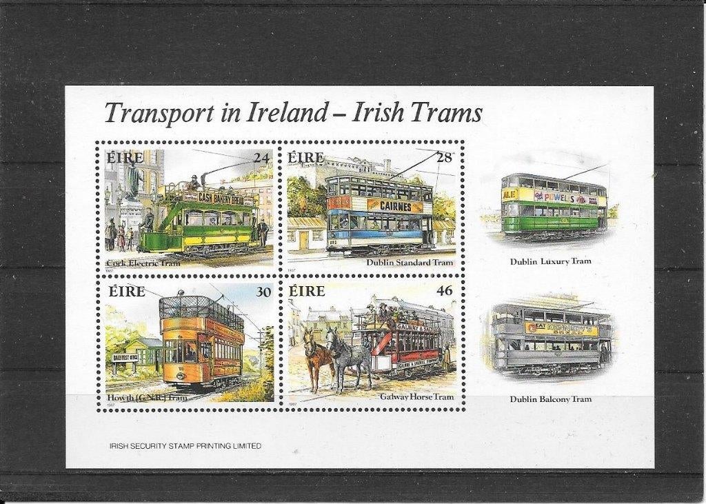 Ierland historische trams, Ophalen of Verzenden, Ierland, Postfris
