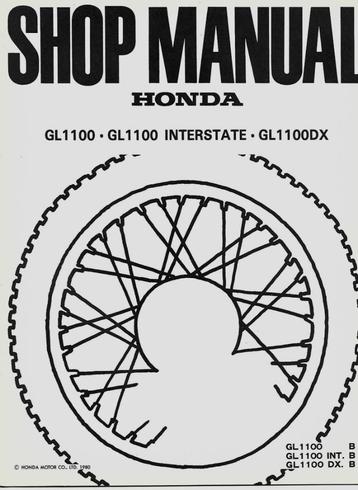 Honda GL1100 GL1100 Interstate GL1100 DX addendum (1063p) beschikbaar voor biedingen