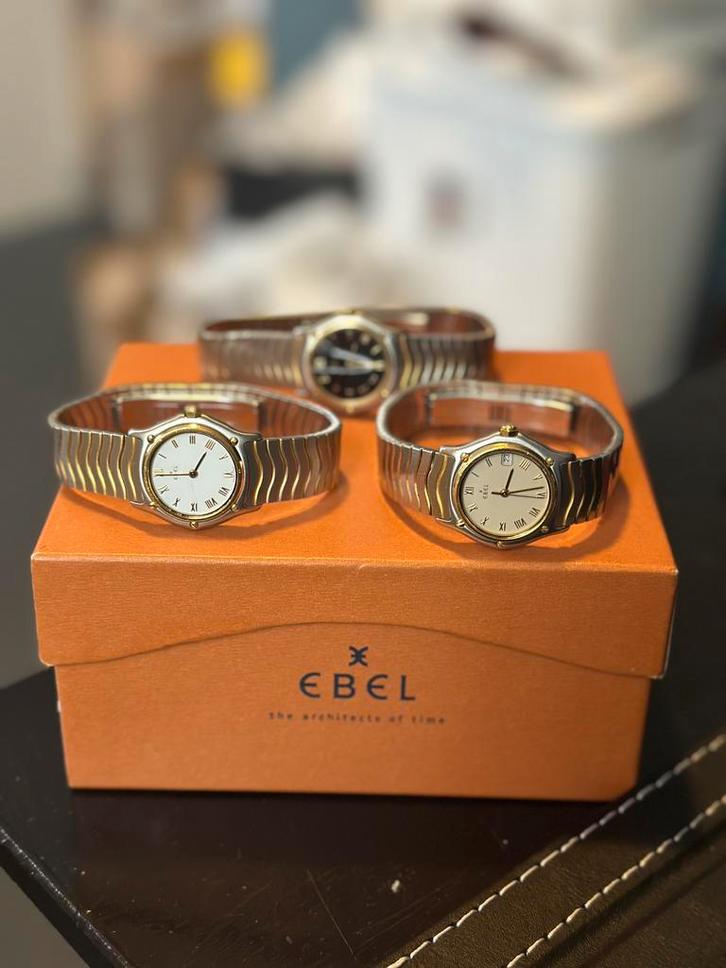 3x ebel horloge, Sieraden, Tassen en Uiterlijk, Horloges | Heren, Zo goed als nieuw, Polshorloge, Overige merken, Staal, Staal
