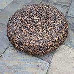 Poef/tafel, Huis en Inrichting, Tafels | Salontafels, Ophalen, Overige materialen, 50 tot 100 cm, Rond