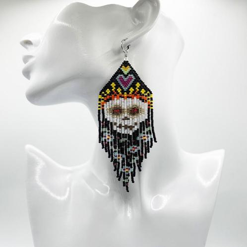 Dia de los muertos oorbellen, Sieraden, Tassen en Uiterlijk, Oorbellen, Nieuw, Overige materialen, Ophalen of Verzenden