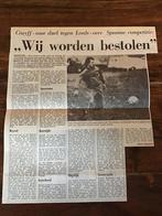 Voetbal krantenartikel FC Barcelona Johan Cruijff april 1975, Verzamelen, Ophalen of Verzenden, Ajax