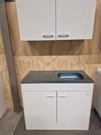 Keuken Marie 100 cm inclusief Spoelbak Bovenkast Nieuw, Huis en Inrichting, Keuken | Complete keukens, Wit, Nieuw, Enkelwandige keuken