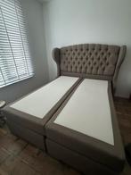 Boxpring, Huis en Inrichting, Ophalen, Gebruikt, Beige, Tweepersoons