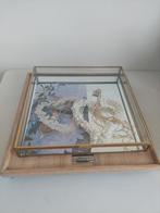Deco box glas goud koper Glazen decobox display box, Ophalen of Verzenden, Nieuw