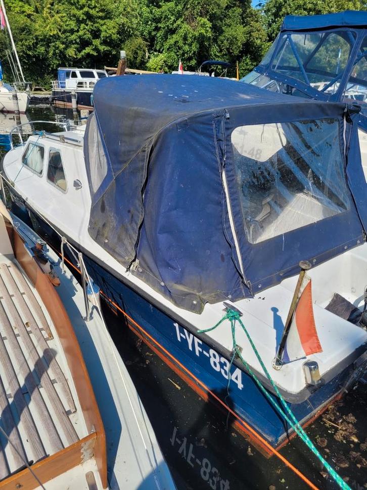 Kajuitboot Tromp 640, Watersport en Boten, Motorboten en Motorjachten, Gebruikt, Polyester, 6 tot 9 meter, Benzine, Buitenboordmotor