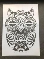 Mandala uil stencil van plastic a4 sjabloon, Hobby en Vrije tijd, Schilderen, Verburgt Vintage, Overige typen, Nieuw, Ophalen of Verzenden