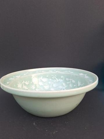 Celadon  kom ingelegd binnenzijde 18-19e Chinees porselein  beschikbaar voor biedingen
