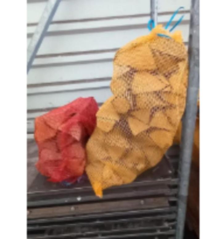 Openhaardhout zowel in kratten als in netten, Tuin en Terras, Haardhout, Blokken, Overige houtsoorten, 6 m³ of meer, Ophalen of Verzenden