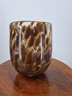 Dutz Collection Vaas - Bruin Gespikkeld Glas, Overige kleuren, Onbekend, Ophalen of Verzenden, Onbekend