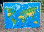 Wereldkaart voor Kinderen op Hout - 135x95cm, Ophalen, 2000 tot heden, Nieuw, Landkaart