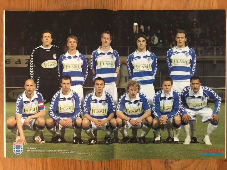 Mooie poster FC/PEC Zwolle seizoen 2007/2008 - VI, Verzamelen, Sportartikelen en Voetbal, Zo goed als nieuw, Poster, Plaatje of Sticker