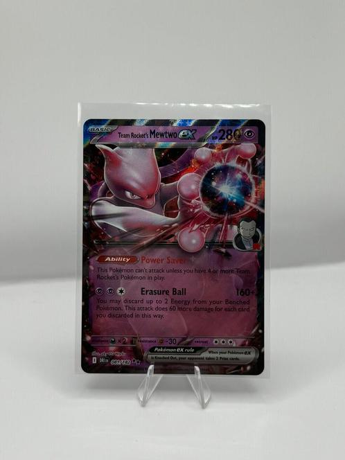 Team Rocket's Mewtwo Ex #81/182 Pokemon Destined Rivals, Hobby en Vrije tijd, Verzamelkaartspellen | Pokémon, Nieuw, Losse kaart