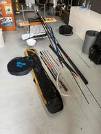 Complete vis set: feeder, vaste hengels en snoekwerkhengel, Ophalen, Gebruikt, Complete set