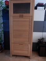 Massief Eiken kwaliteits kolom kast in perfecte staat, Ophalen, Zo goed als nieuw, Strak
