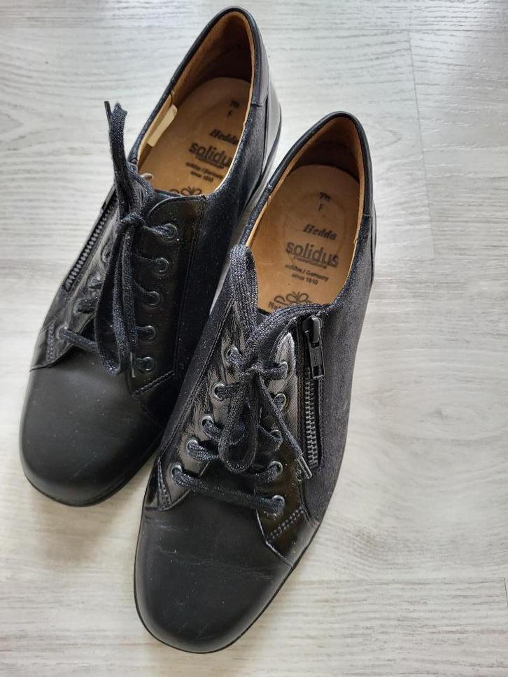 Solidus schoenen met veter en rits 7 1/2, Kleding | Dames, Schoenen, Nieuw, Sneakers of Gympen, Zwart, Verzenden