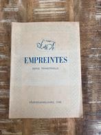 Empreintes, revue trimestrielle 1948, Ophalen of Verzenden, 1940 tot 1960, Buitenland, Tijdschrift