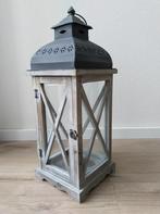 Windlicht, Huis en Inrichting, Woonaccessoires | Kandelaars en Kaarsen, Ophalen, Zo goed als nieuw, Hout, Bruin