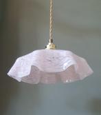 Vintage Clichy glazen hanglamp, Art Deco plafondlamp, Huis en Inrichting, Lampen | Hanglampen, Gebruikt, Antiek, vintage, art deco