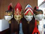 Wayang Golek koppen op standaard Rama, Sita, Java, Ophalen of Verzenden, Zo goed als nieuw, Religie