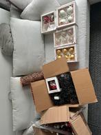 Hand Beschilderde glazen kerstballen rood goud wit vitbis, Diversen, Kerst, Ophalen, Zo goed als nieuw