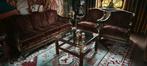 Uniek Jaren 30 bankstel met webbing 3 zits en 2 fauteuils ., Huis en Inrichting, Ophalen, Gebruikt, Hout