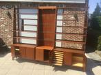 Vintage 60s freestand wall unit - bibliotheek teak, Huis en Inrichting, Kasten | Overige, Ophalen of Verzenden