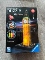 Ravensburger 3D puzzle Big Ben night edition met licht, Minder dan 500 stukjes, Ophalen of Verzenden, Zo goed als nieuw, Rubik's of 3D-puzzel