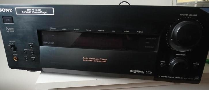 Sony 2 x 80 Watt Receiver Vintage Hi-fi, Audio, Tv en Foto, Versterkers en Receivers, Gebruikt, 5.1, 60 tot 120 watt, Sony, Ophalen of Verzenden
