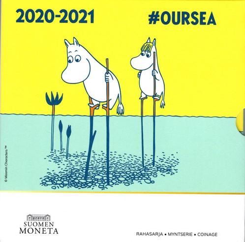 BU set Finland 2020 - Moomin 2020-2021 ³OUR SEA - Blister, Postzegels en Munten, Munten | Europa | Euromunten, Setje, Overige waardes
