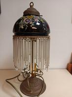 Boudoir Lamp met kralenrand, Antiek en Kunst, Antiek | Lampen, Ophalen of Verzenden