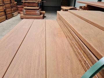 PARTIJ IPE Hardhouten vlonderplanken  21mm dik en 145mm bree beschikbaar voor biedingen