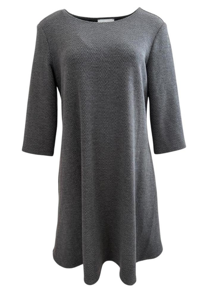 Joseph Ribkoff jurk L, Kleding | Dames, Jurken, Zo goed als nieuw, Maat 42/44 (L), Grijs, Knielengte, Ophalen of Verzenden