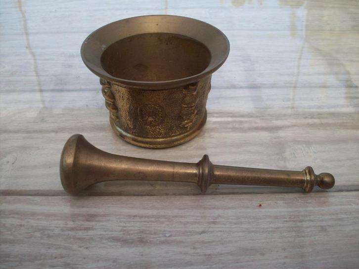massief zwaar koper antique mooi medicijn of kruiden pot, Antiek en Kunst, Antiek | Koper en Brons, Ophalen of Verzenden