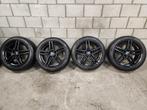 5x112 Mercedes AMG 17 Inch Black Michelin Alpin 5 205/50/R17, Ophalen, Gebruikt, Banden en Velgen, 17 inch