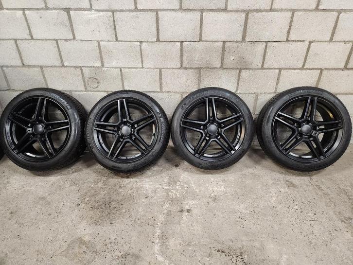 5x112 Mercedes AMG 17 Inch Black Michelin Alpin 5 205/50/R17, Auto-onderdelen, Banden en Velgen, Banden en Velgen, All Season