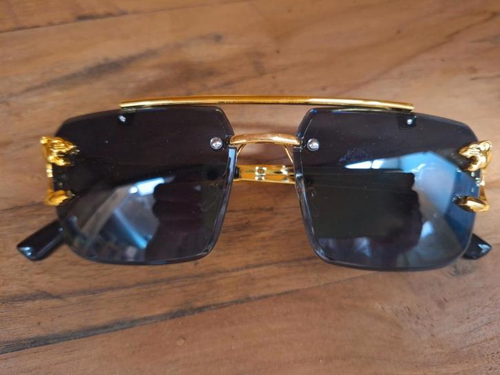 Zeer aparte zonnebril met jaguar pootjes, Sieraden, Tassen en Uiterlijk, Zonnebrillen en Brillen | Heren, Zo goed als nieuw, Overige merken