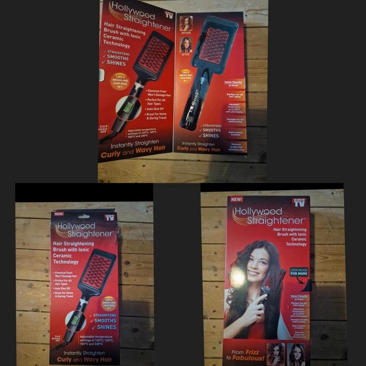 Hollywood Straightener Stijlborstel, Sieraden, Tassen en Uiterlijk, Uiterlijk | Haarverzorging, Nieuw, Krultang of Stijltang, Ophalen of Verzenden