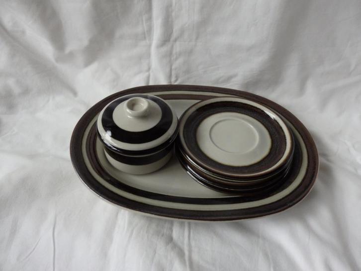 Vintage Arabia Karelia suikerpot serveerschaal schoteltjes, Antiek en Kunst, Antiek | Servies los, Ophalen of Verzenden