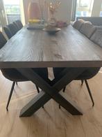 Eettafel hout met industriele poten (biedingen welkom), Huis en Inrichting, Tafels | Eettafels, Ophalen, Hout met industriële poten