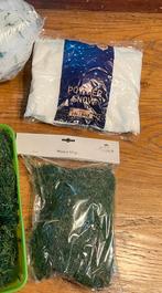 Mos en sneeuw kerstdorp kersthuisjes, Diversen, Kerst, Ophalen of Verzenden, Nieuw